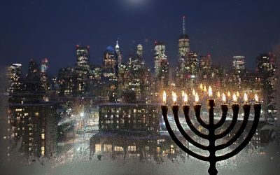 Frosty Hanukkah window pic