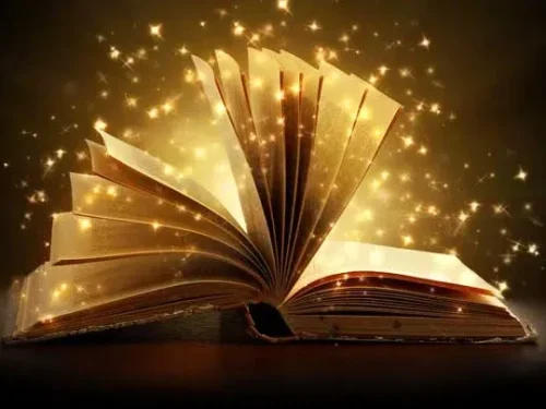 glowing book